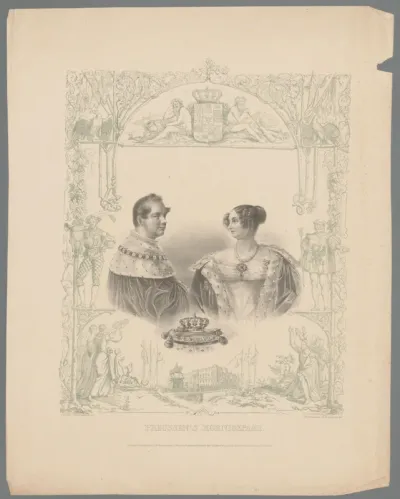 Portret van koning Frederik Willem IV en Elisabeth Ludovika