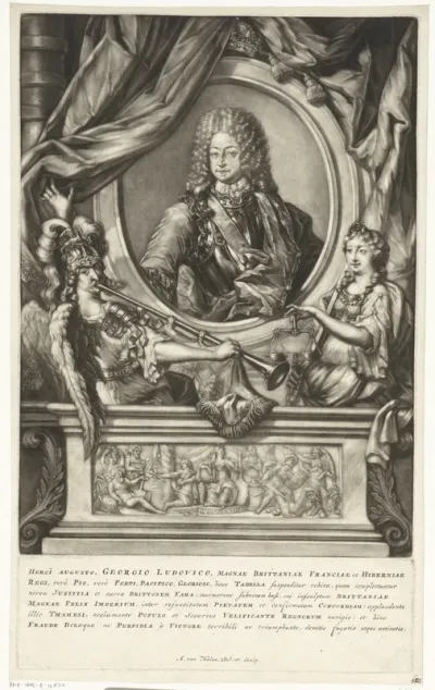 Portret van koning George I van Groot-Brittannië