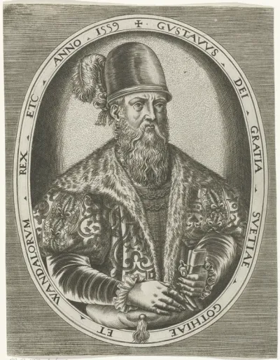 Portret van koning Gustaaf I van Zweden