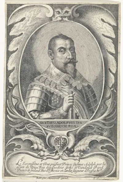 Portret van koning Gustaaf II Adolf van Zweden