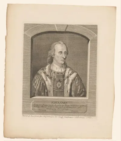 Portret van koning Johan van Denemarken