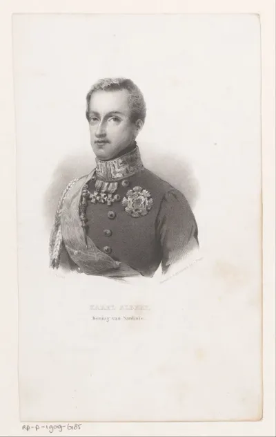 Portret van Koning Karel Albert van Sardinië