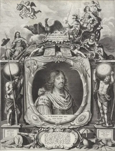 Portret van koning Karel Gustaaf van Zweden