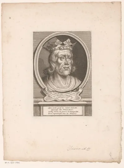 Portret van koning Theuderik III