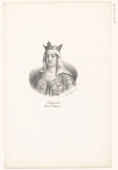 Portret van koningin Fredegonde