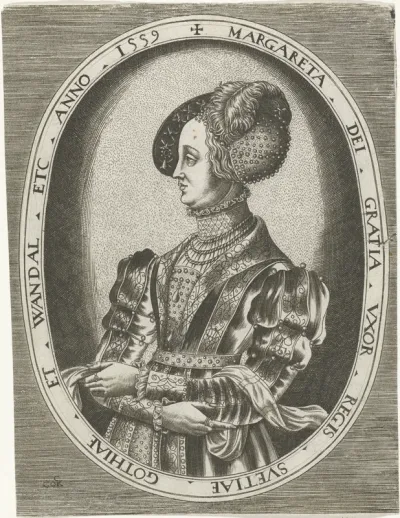 Portret van koningin Margaretha Leijonhufvud van Zweden