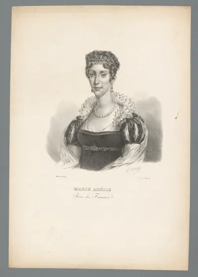 Portret van koningin Marie Amélie van Bourbon-Sicilië