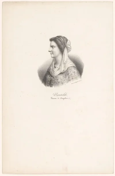 Portret van koningin Nantilde