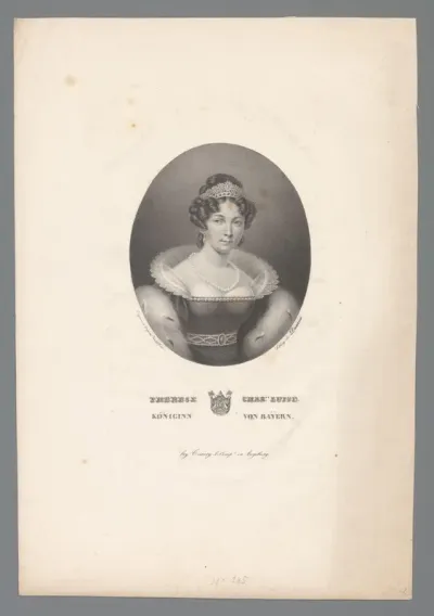 Portret van koningin Therese van Beieren