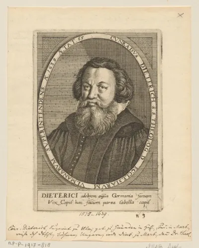 Portret van Konrad Dieterich op 65-jarige leeftijd