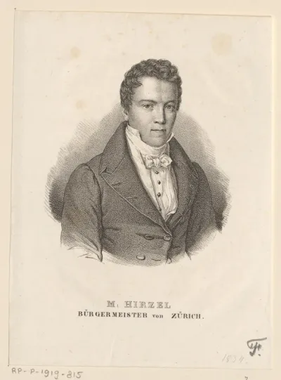 Portret van Konrad Melchior Hirzel