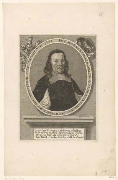 Portret van Konrad Wiederhold op 69-jarige leeftijd