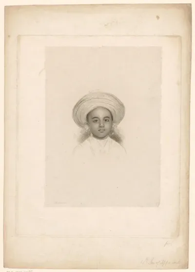 Portret van Krishnaraja Wadiyar III