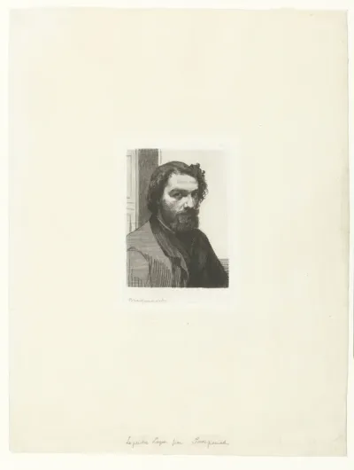 Portret van kunstenaar Alphonse Legros