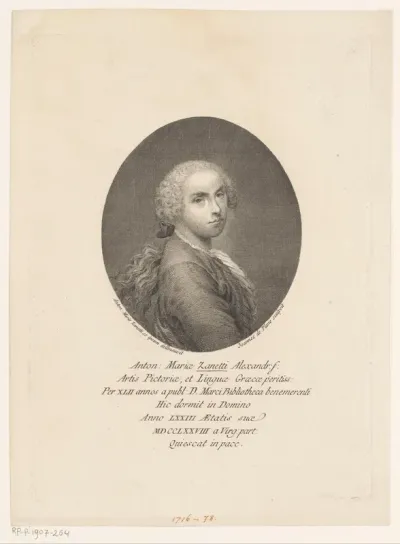 Portret van kunstenaar Anton Maria Zanetti II