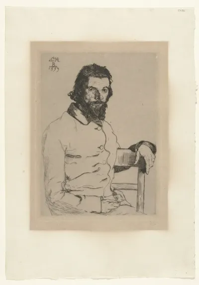 Portret van kunstenaar Charles Méryon