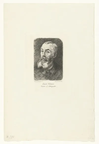 Portret van kunstenaar en lithograaf Emile Vernier