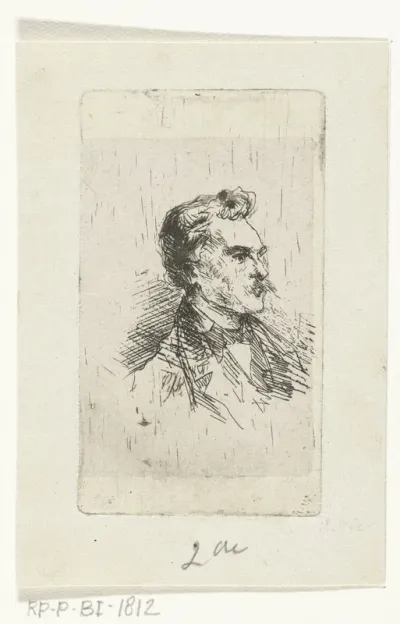 Portret van kunstenaar Frederik Hendrik Weissenbruch