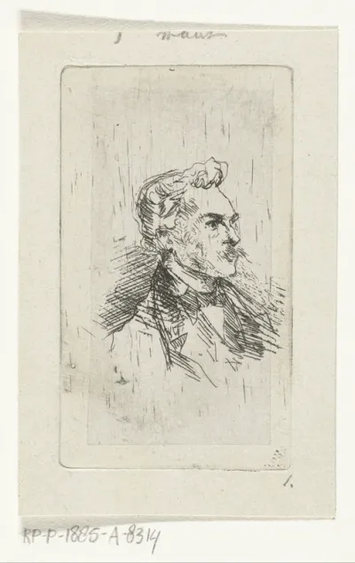 Portret van kunstenaar Frederik Hendrik Weissenbruch