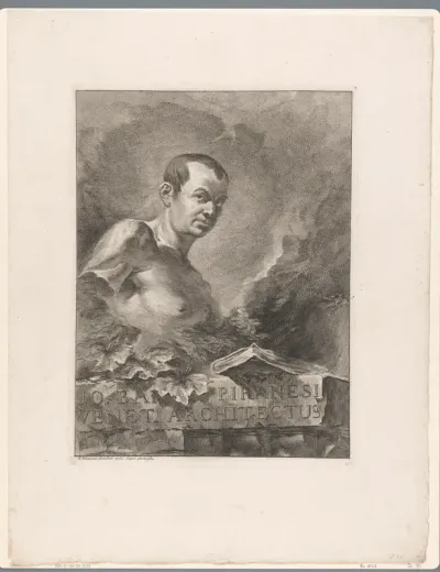 Portret van kunstenaar Giovanni Battista Piranesi