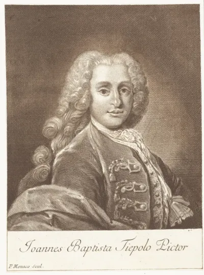 Portret van kunstenaar Giovanni Battista Tiepolo