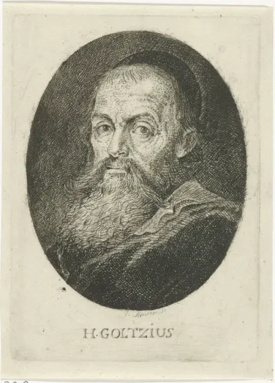 Portret van kunstenaar Hendrick Goltzius