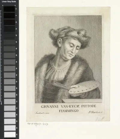 Portret van kunstenaar Jan van Eyck
