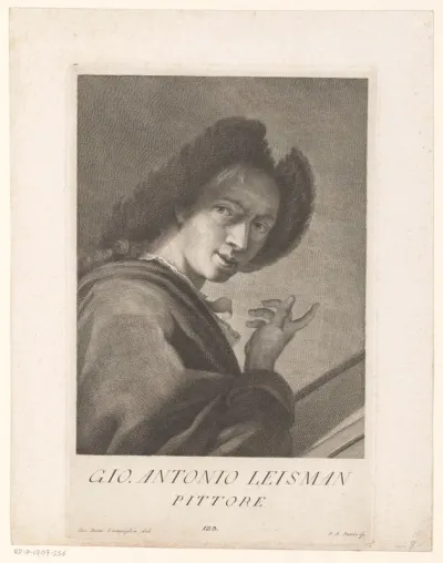Portret van kunstenaar Johann Anton Eismann
