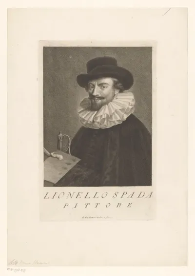 Portret van kunstenaar Leonello Spada