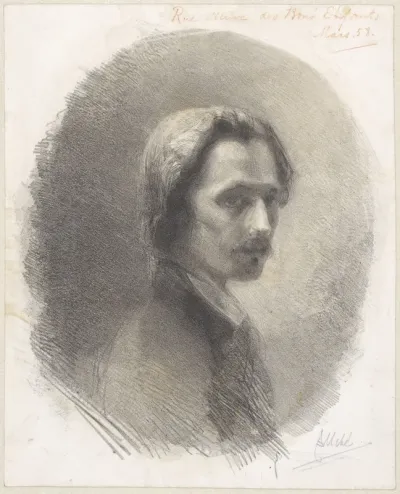 Portret van kunstenaar Louis van Erven Dorens
