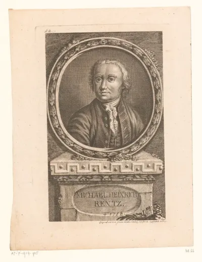 Portret van kunstenaar Michael Heinrich Rentz