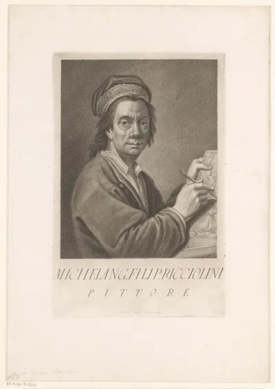 Portret van kunstenaar Michelangelo Ricciolini