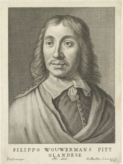 Portret van kunstenaar Philips Wouwermans