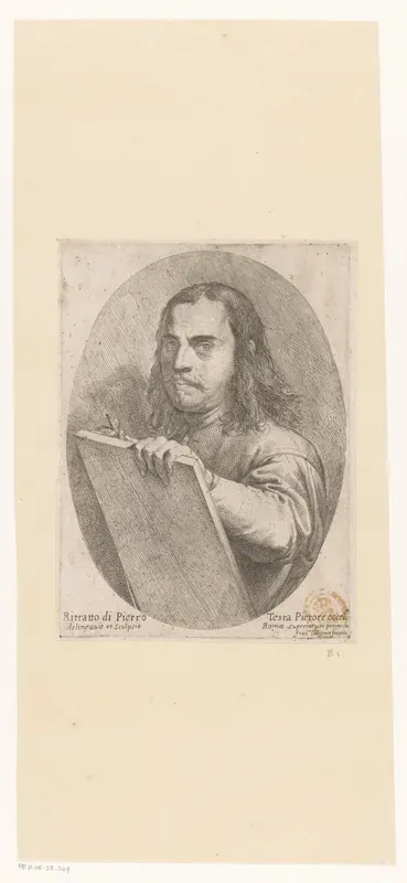 Portret van kunstenaar Pietro Testa