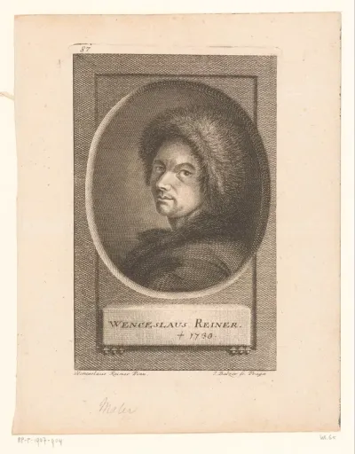 Portret van kunstenaar Wenzel Lorenz Reiner