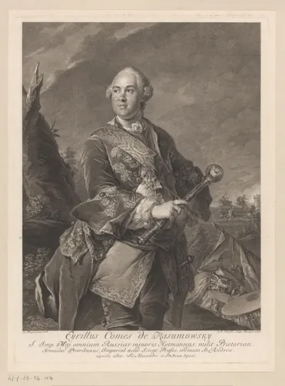 Portret van Kyrylo Rozumovskyi