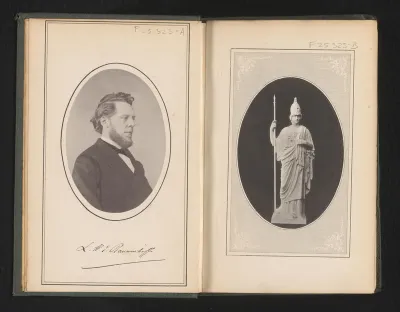 Portret van L.W.E. Rauwenhoff, hoogleraar godgeleerdheid en Rector Magnificus van de Universiteit Leiden 1871-1872