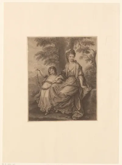 Portret van Lady Rebecca Northwick en haar dochter Anne Rushout