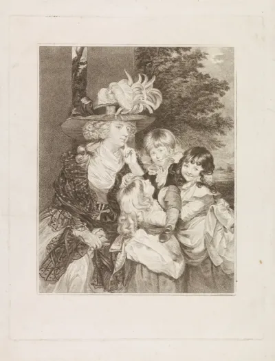 Portret van Lady Smith en haar drie kinderen