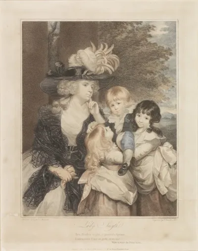 Portret van Lady Smith en haar drie kinderen