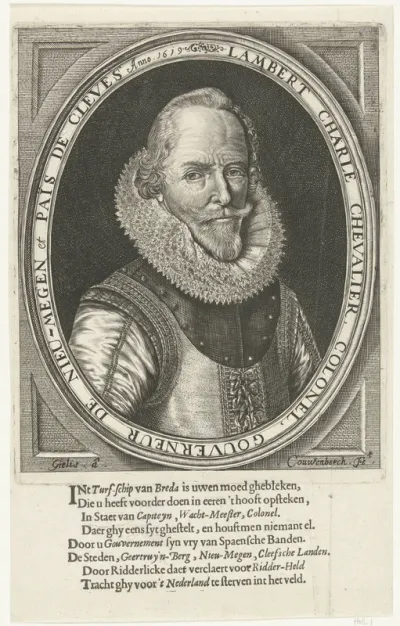 Portret van Lambert Charles, gouverneur van Nijmegen