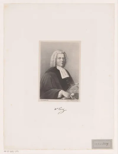 Portret van landmeter en hoogleraar in de wiskunde W. Loré