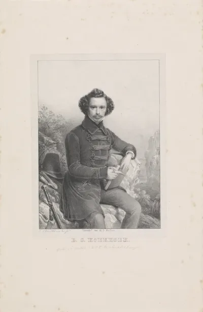 Portret van landschapschilder Barend Cornelis Koekkoek