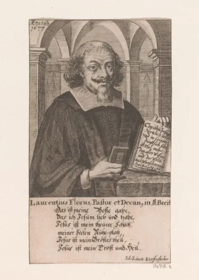 Portret van Laurentius Florus op 63-jarige leeftijd