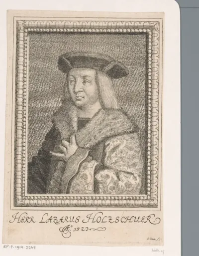 Portret van Lazarus Holzschuher