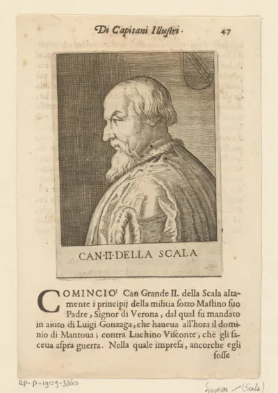 Portret van legeraanvoerder Cangrande della Scala II