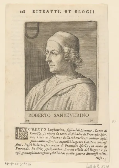 Portret van legeraanvoerder Roberto Sanseverino d'Aragona