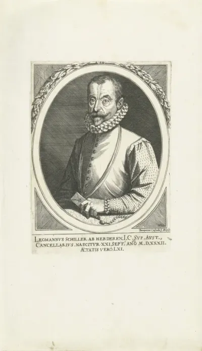 Portret van Leomann Schiller von Herderen op 61-jarige leeftijd