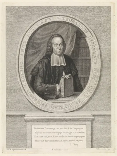 Portret van Leonard Offerhaus op 75-jarige leeftijd