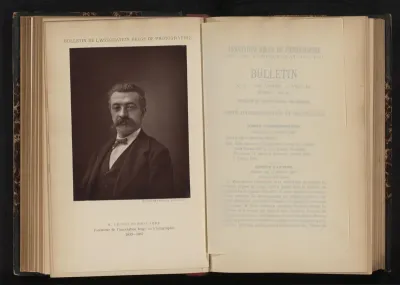 Portret van Léonce Rommelaere, oprichter van de Association belge de Photographie